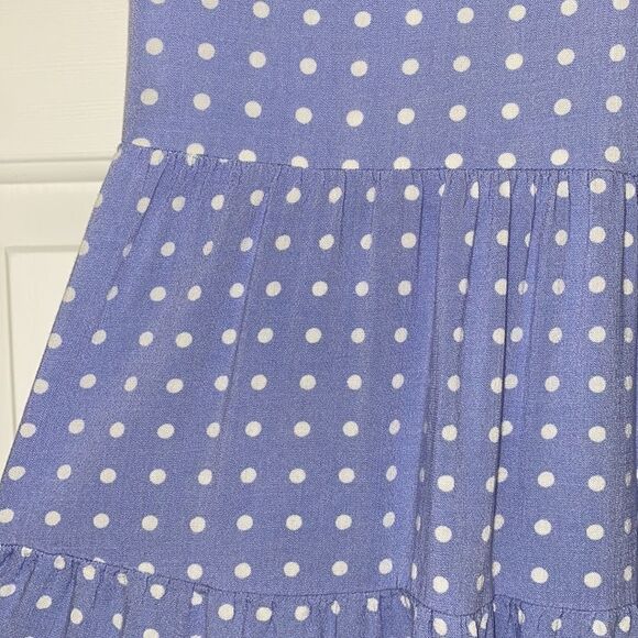 Polka Dot Blue Summer Dress - Picture 3 of 4